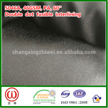 46gsm PA 60" width black color woven fusible interlining